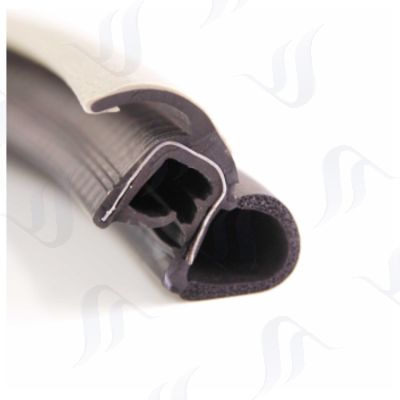 Universal Side Bubble Pinchweld weatherstrip with Grey color cover lip