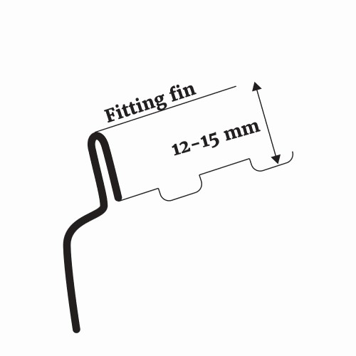 installing fin for u-shape outer belt weatherstripping
