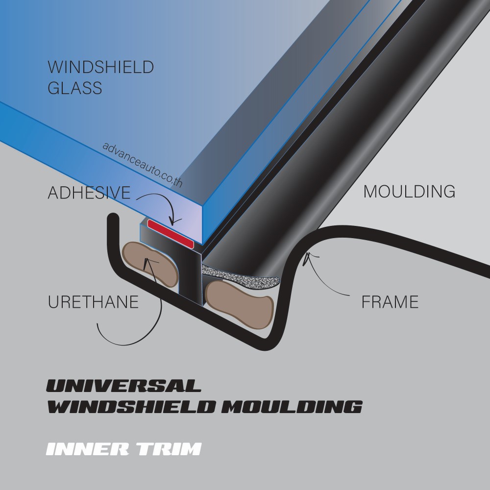 universal windshield molding toyota